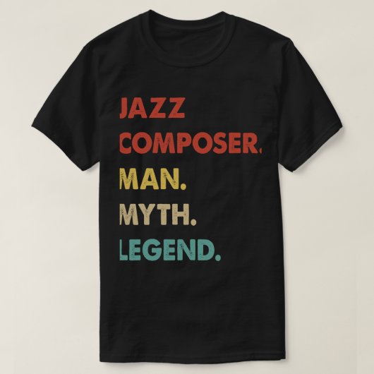 Mannen jazzcomponist Man Myth Legend T-shirt (Design voorkant)