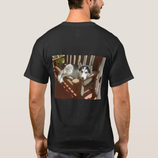 Mannen (je hond hier) T-shirt (S-6X) (Achterkant)