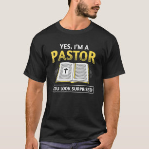 Mannen Je ziet er verbaasd uit Jesus Pastor Christ T-shirt