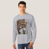 Mannen Jersey Long Sleeve T-Shirt Grizzly Beer (Voorkant volledig)