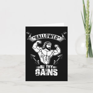Mannen Jesus Bodybuilding T Shirt - Funny Jesus We Kaart