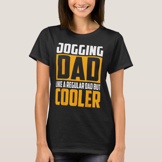 Mannen jogging vader als een gewone vader maar coo t-shirt (Voorkant)