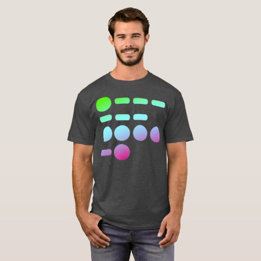 Mannen John in Morse Code voor HAM Radio T-shirt (Voorkant volledig)