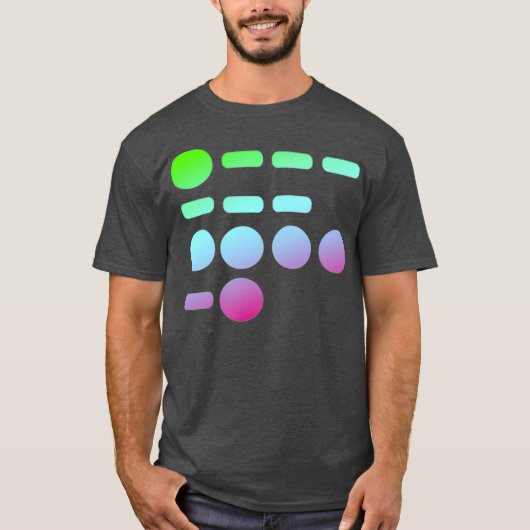 Mannen John in Morse Code voor HAM Radio T-shirt (Voorkant)
