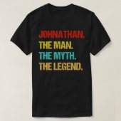 Mannen Johnathan de Man the Myth de Legend T-shirt (Design voorkant)
