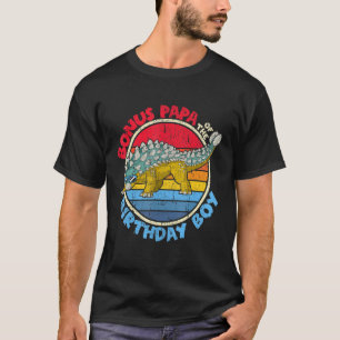 Mannen Jongen Birthday I Bonus Papa I Ankylosaurus T-shirt