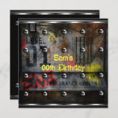 Mannen jongens Birthday Stadsgraffiti Kaart (Voorkant / Achterkant)