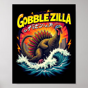 Mannen Jongens Grappige Thanksgiving Gobble  Poster