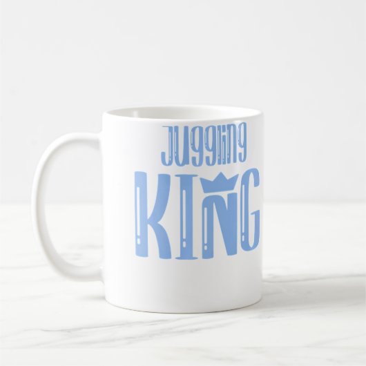 Mannen Jongleren Koning Koffiemok (Links)