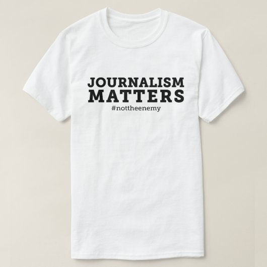 Mannen Journalisme telt T-Shirt (Design voorkant)