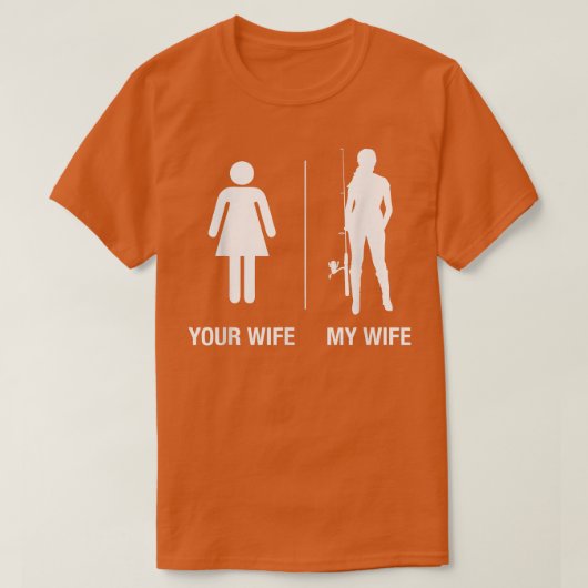 Mannen jouw vrouw mijn vrouw Vist , grappige echtg T-shirt (Design voorkant)