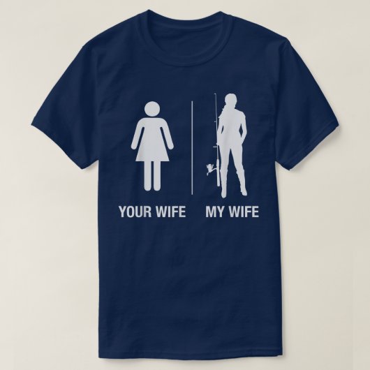 Mannen jouw vrouw mijn vrouw Vist , grappige echtg T-shirt (Design voorkant)