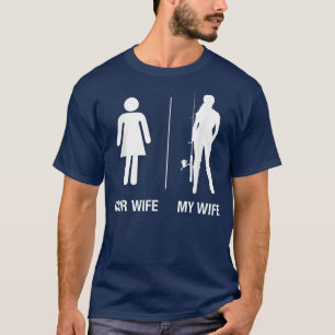 Mannen jouw vrouw mijn vrouw Vist , grappige echtg T-shirt