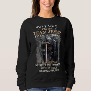 Mannen juli Guy Team Jesus Religious Cross Christe Trui
