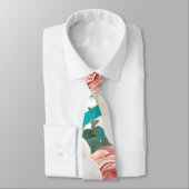 Mannen Jurk Stropdas Geometrisch Roos Chevron Blau (Gebonden)