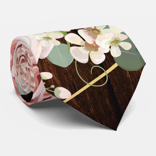 Mannen jurk Stropdas geometrische tuin Roos schuur (Opgerold)