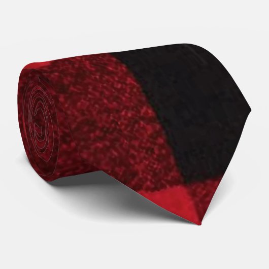 Mannen jurk Stropdas rood buffel geruite Beer zwar (Opgerold)