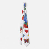 Mannen jurk Stropdas Traditional Bird Tattoo Sparr (Achterkant)