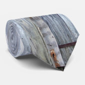 Mannen Jurk Stropdas Wit Wassen Hout Schuur Deur L (Opgerold)