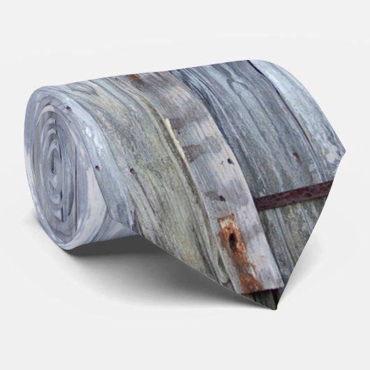 Mannen Jurk Stropdas Wit Wassen Hout Schuur Deur L (Opgerold)