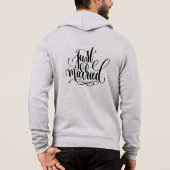 Mannen Just Married Hoodie (Achterkant)