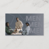 Mannen Kaart met korting van 50 % (Achterkant)