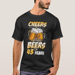 Mannen kaas en bier tot 43 jaar oud en 43 jaar oud t-shirt