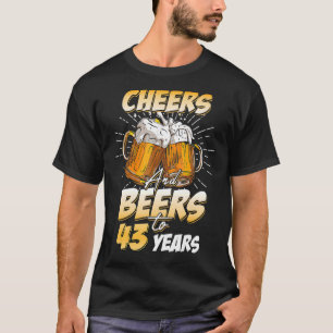 Mannen kaas en bier tot 43 jaar oud en 43 jaar oud t-shirt