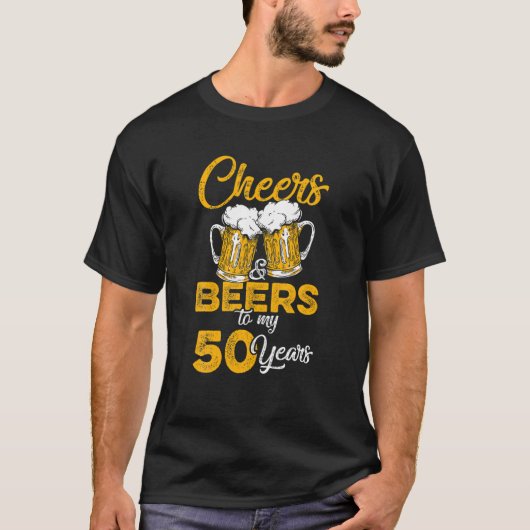 Mannen kaas en bier tot mijn 50 jaar t-shirt (Voorkant)
