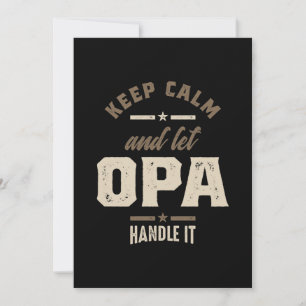 Mannen kalm houden en Opa Grandpa Gift laten Bedankkaart