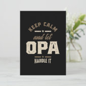 Mannen kalm houden en Opa Grandpa Gift laten Kaart (Staand voorkant)