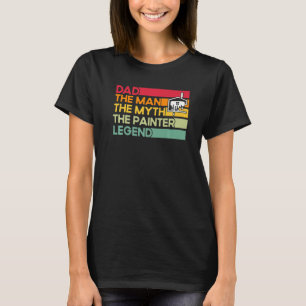 Mannen kamerschilderaar Papa Man Myth Pijn T-shirt