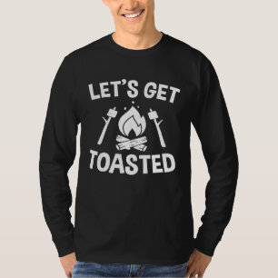 Mannen kampvuur Smores Marshmallows Camping Lets G T-shirt