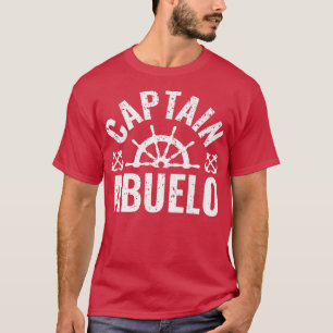 Mannen kapitein Abuelo Boat eigenaar meer Boating T-shirt