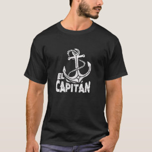Mannen kapitein Anchor Boating Sailin El Capitan T-shirt