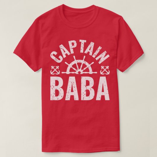 Mannen kapitein Baba Boat eigenaar meer Boating Fa T-shirt (Design voorkant)