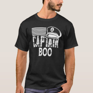 Mannen kapitein Boo zeilkapitein Pet booteigenaar  T-shirt