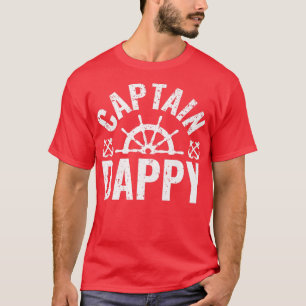 Mannen kapitein Dappy Boat Eigenaar Lake Boating F T-shirt