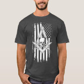 Mannen kapitein Mason Amerikaanse vlag Masonic Sku T-shirt (Voorkant)