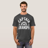 Mannen kapitein opa Boat eigenaar meer Boating T-shirt (Voorkant volledig)
