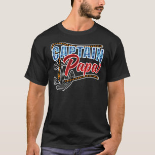 Mannen Kapitein Papa Mariner Pa Boot Zeilboot Ow T-shirt