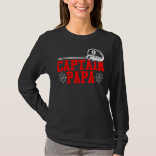 Mannen Kapitein Papa Vader Zeilboot Kapitein 1 T-shirt