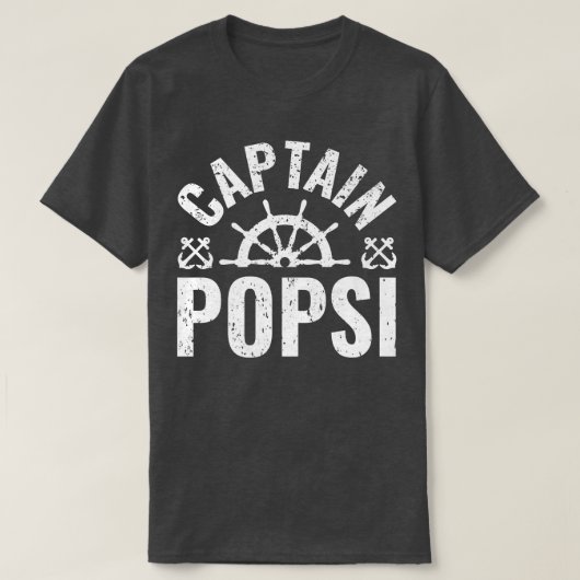 Mannen kapitein Popsi Boat Owner Lake Boating Fath T-shirt (Design voorkant)