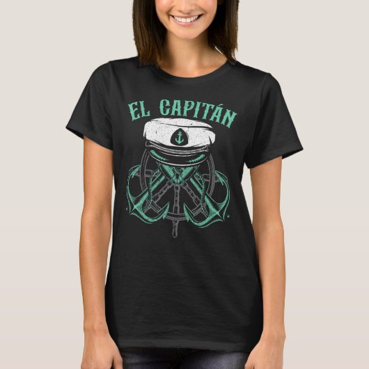 Mannen kapitein Skipper S. T-shirt (Voorkant)