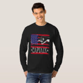 Mannen kapitein t-shirt (Voorkant volledig)
