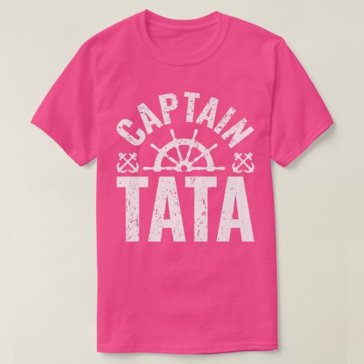 Mannen kapitein Tata Boat eigenaar meer Boating Fa T-shirt (Design voorkant)