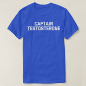 Mannen Kapitein Testosterone grappig hefwerkwoord T-shirt (Design voorkant)