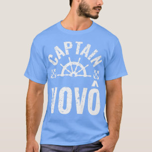 Mannen kapitein Vovo Boat eigenaar meer Boating Fa T-shirt