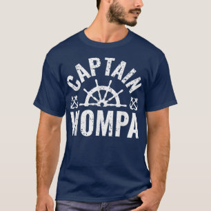 Mannen kapitein Wompa Boat Owner Lake Boating Fath T-shirt