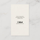 Mannen kapper haar gesneden met een schaar dunne l visitekaartje (Achterkant)